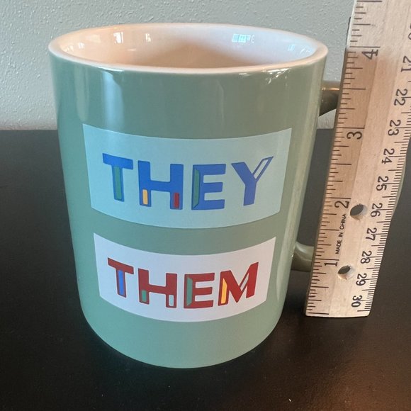 They Them Pronouns Porcelain Coffee Tea Cup Mug. / Room Essentials - Picture 3 of 4